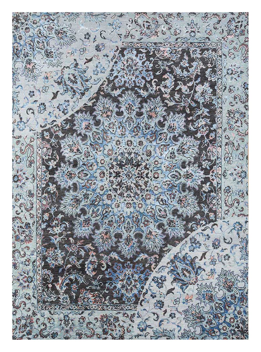 Tapis en laine - 300 x 240 cm - bleu ciel