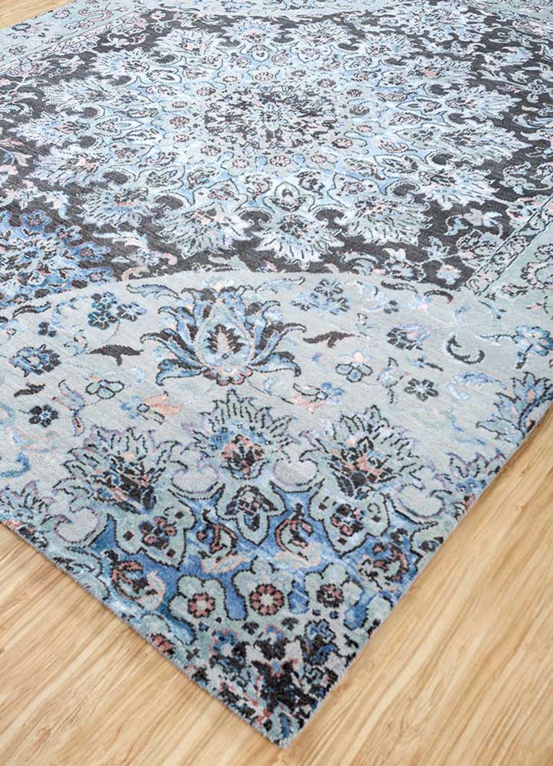 Tapis en laine - 300 x 240 cm - bleu ciel