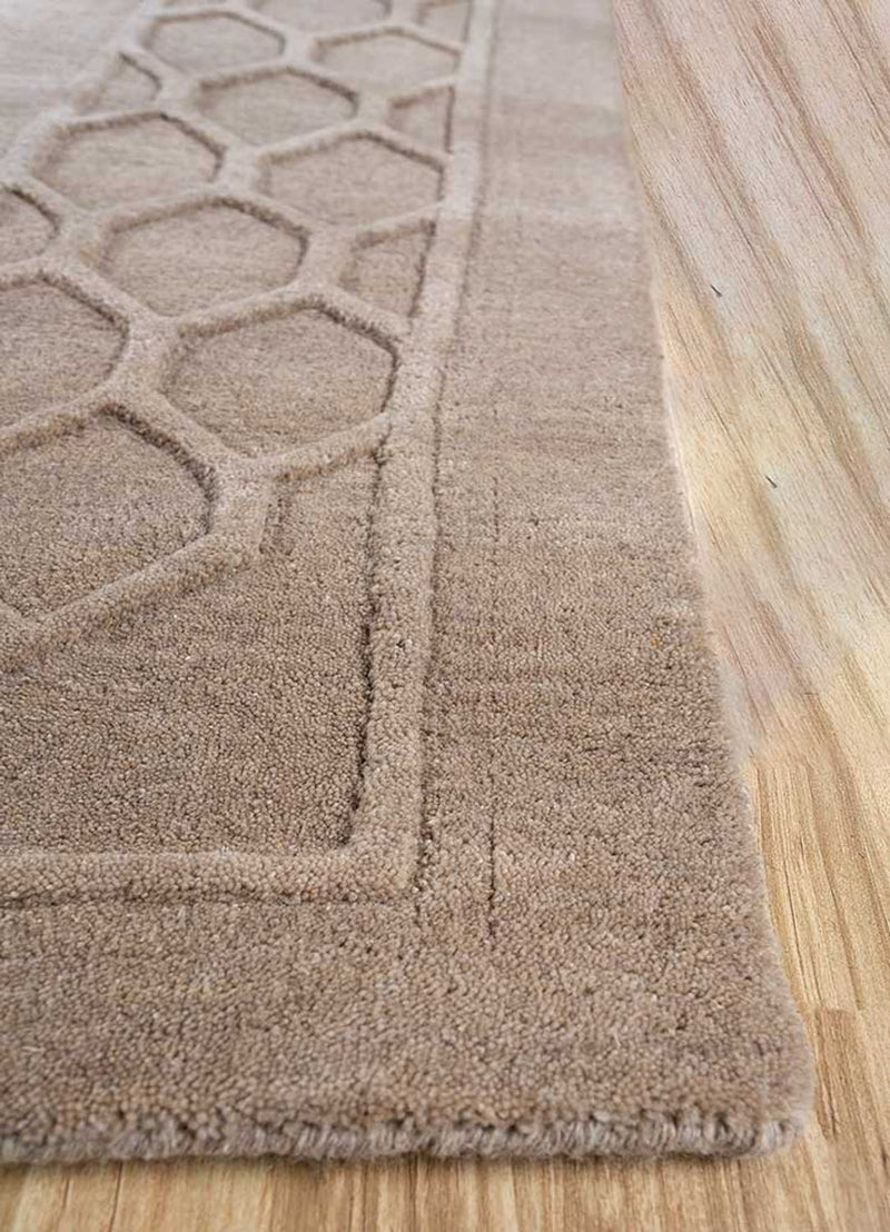 Tapis en laine - 270 x 180 cm - beige foncé