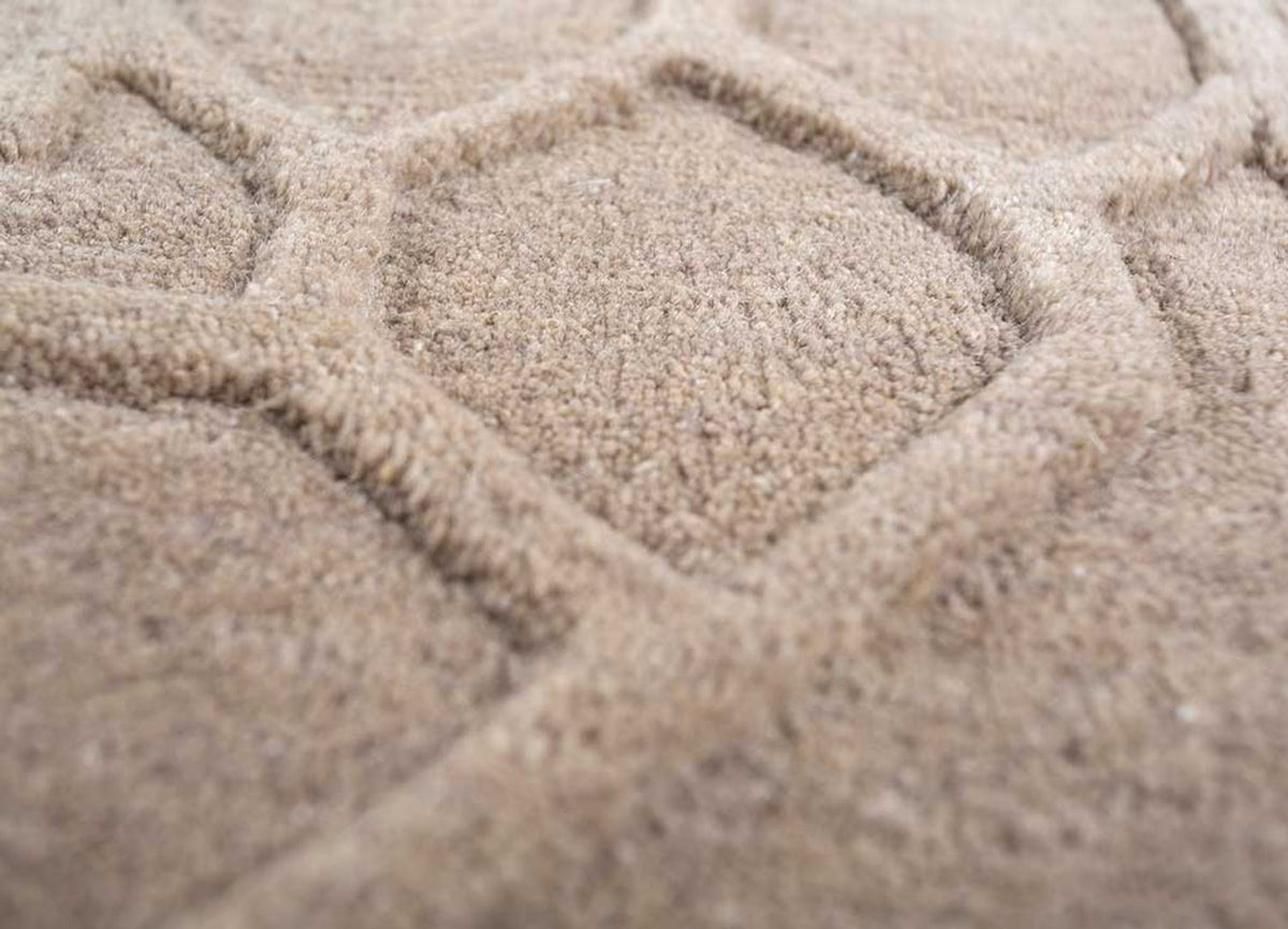 Tapis en laine - 270 x 180 cm - beige foncé