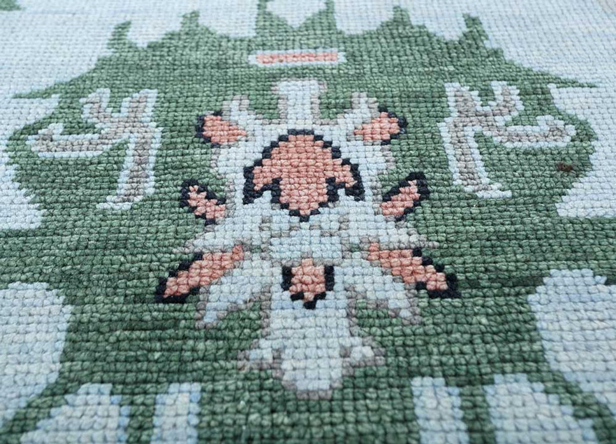 Tapis en laine - 300 x 240 cm - bleu ciel