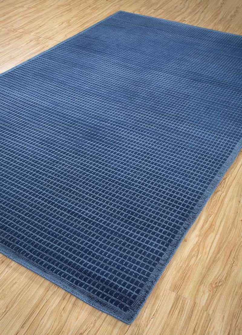 Tapis en laine - 240 x 150 cm - bleu foncé
