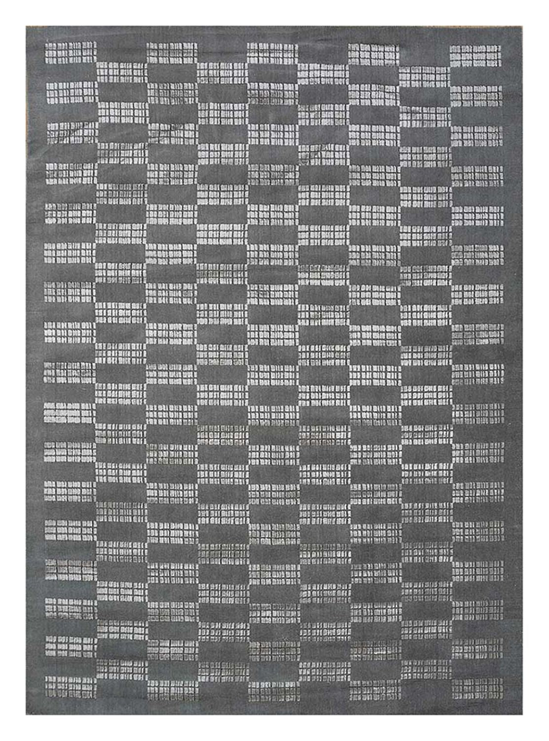 Tapis en laine - 270 x 180 cm - noir et blanc