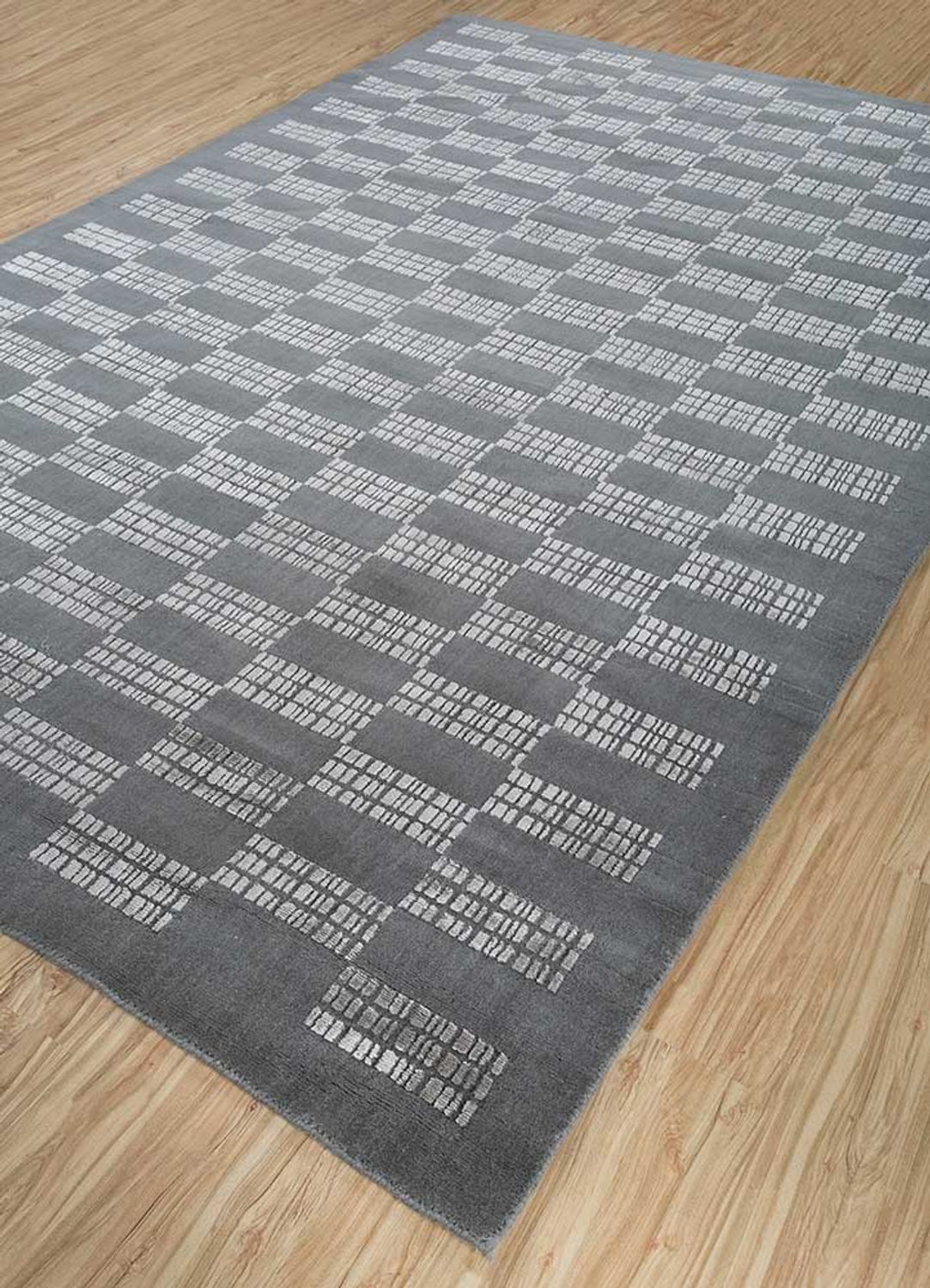 Tapis en laine - 270 x 180 cm - noir et blanc