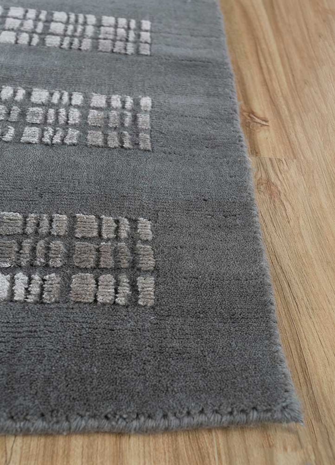 Tapis en laine - 270 x 180 cm - noir et blanc