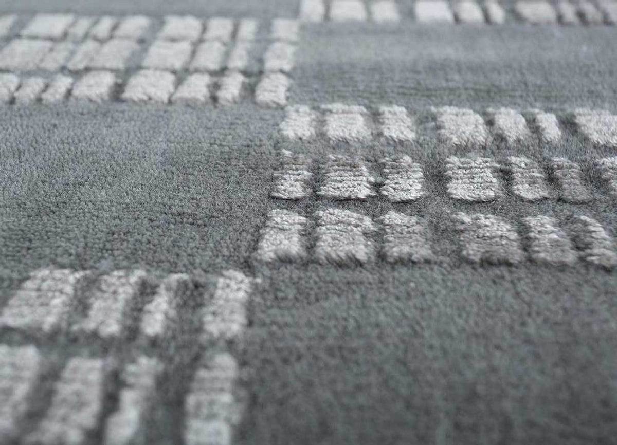 Tapis en laine - 270 x 180 cm - noir et blanc