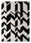 Tapis en laine - 235 x 148 cm - noir et blanc