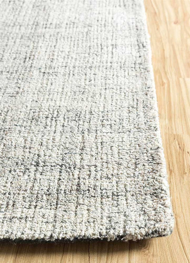 Tapis en laine carré  - 120 x 120 cm - gris clair