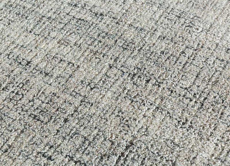 Tapis en laine carré  - 120 x 120 cm - gris clair