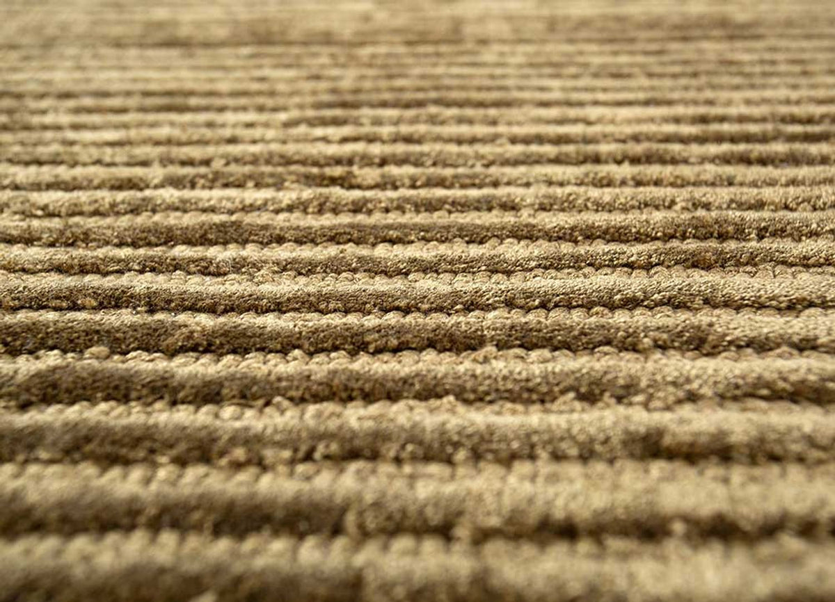 Tapis en laine originale  - 210 x 165 cm - beige foncé