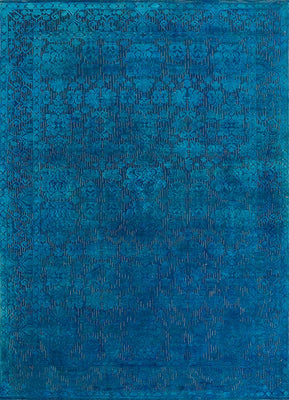 Tapis en laine - 300 x 200 cm - bleu foncé