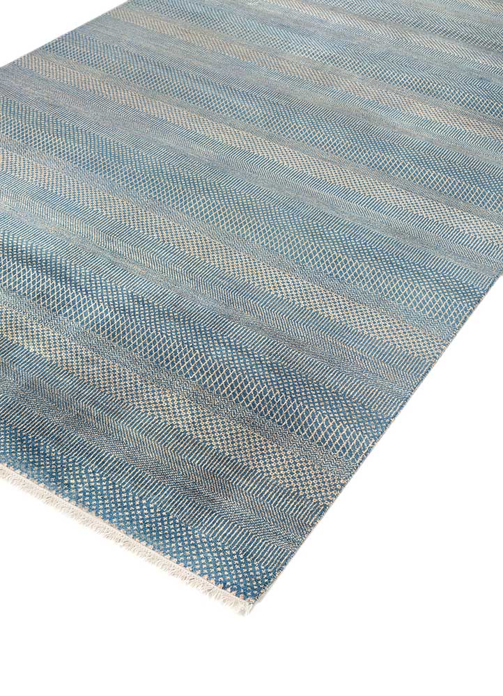 Tapis en laine - 270 x 180 cm - bleu de mer