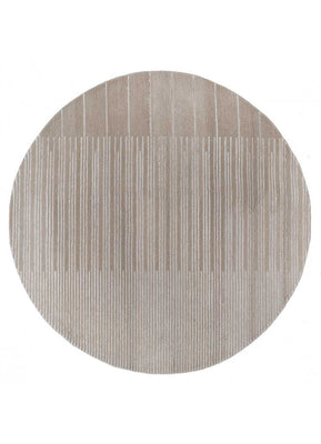 Tapis en laine ronde  - 180 x 180 cm - beige