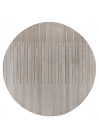 Tapis en laine ronde  - 180 x 180 cm - beige