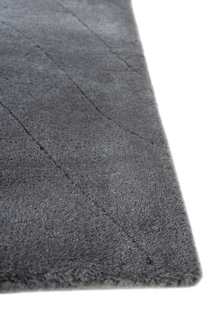 Tapis en laine - 233 x 165 cm - gris foncé