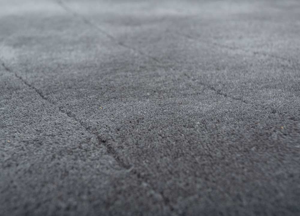 Tapis en laine - 233 x 165 cm - gris foncé