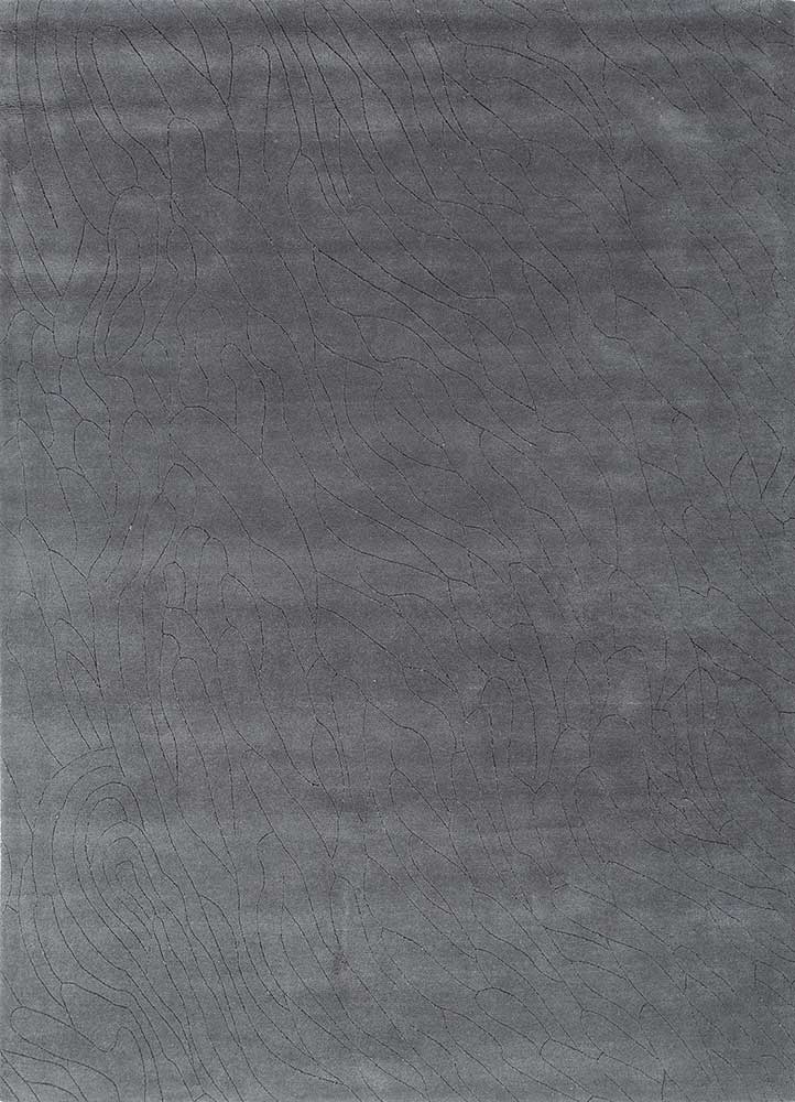 Tapis en laine - 233 x 165 cm - gris foncé