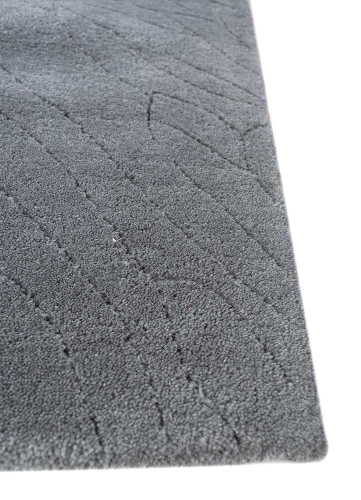 Tapis en laine - 233 x 165 cm - gris foncé