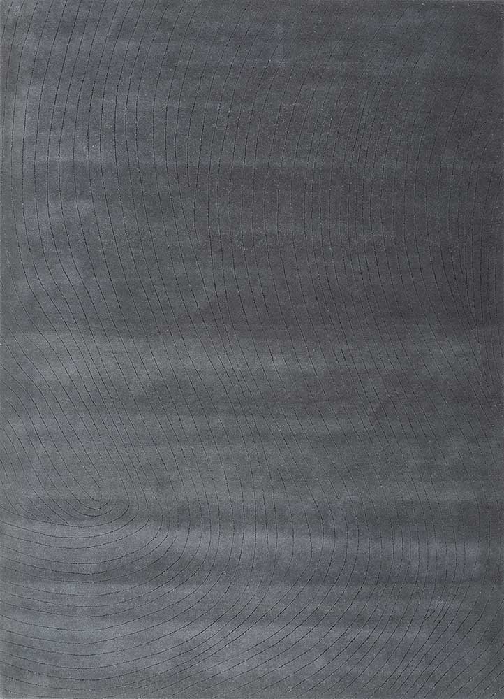 Tapis en laine - 233 x 165 cm - gris foncé