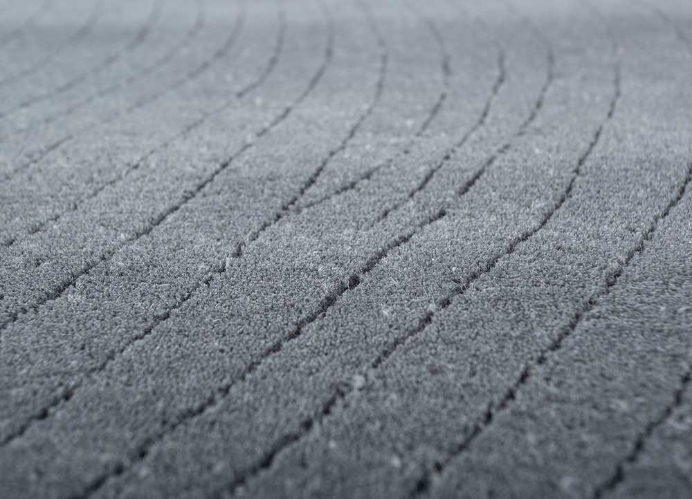 Tapis en laine - 233 x 165 cm - gris foncé