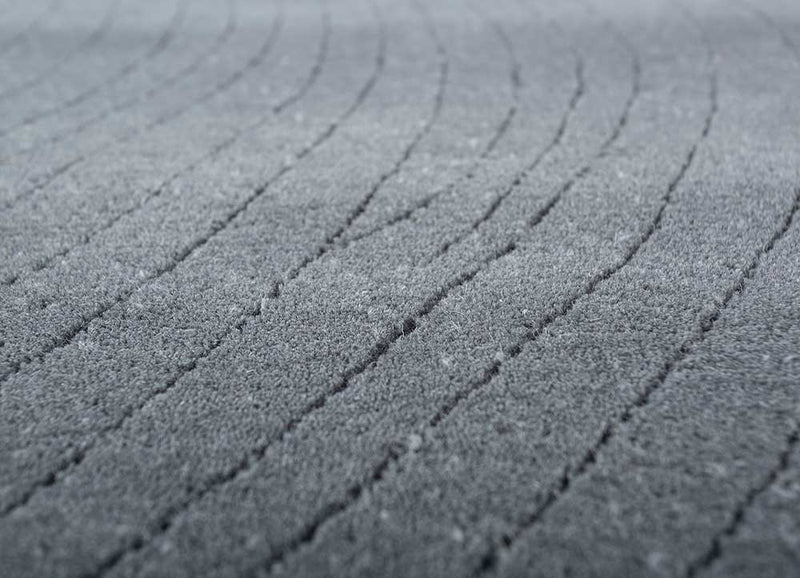 Tapis en laine - 233 x 165 cm - gris foncé
