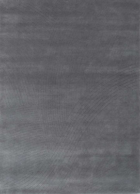 Tapis en laine - 233 x 165 cm - gris foncé