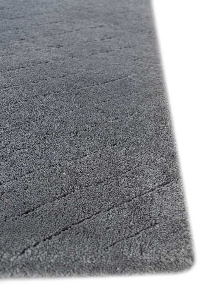 Tapis en laine - 233 x 165 cm - gris foncé