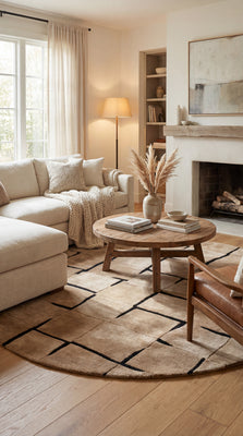 Tapis design - LunarLuxe - ronde