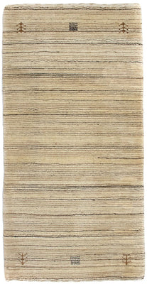 Tapis en laine - 124 x 63 cm - naturel