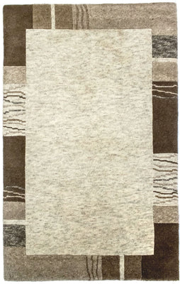 Tapis Népalais - 183 x 118 cm - beige