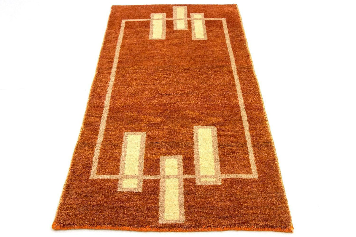 Tapis Gabbeh - Indus - 140 x 70 cm - orange