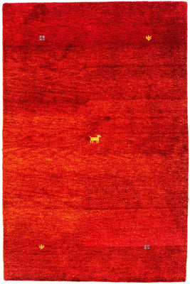 Tapis Gabbeh - Indus - 176 x 118 cm - rouge