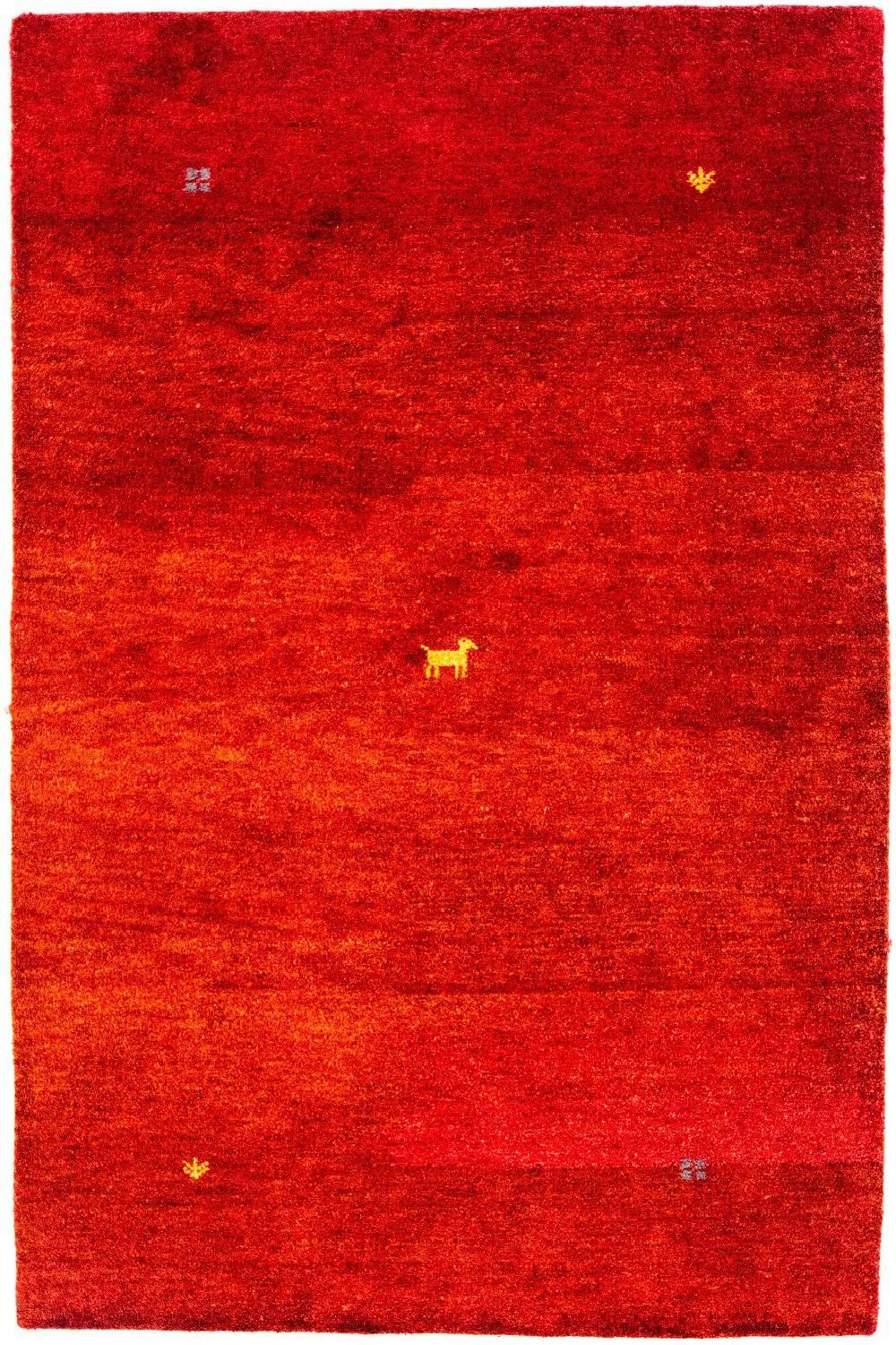 Tapis Gabbeh - Indus - 176 x 118 cm - rouge