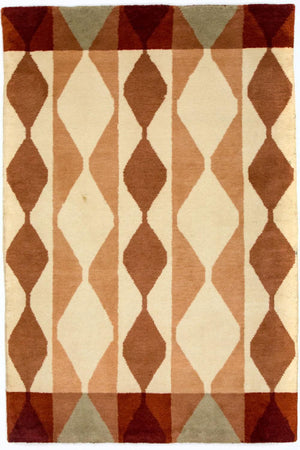 Tapis Gabbeh - Indus - 182 x 119 cm - multicolore