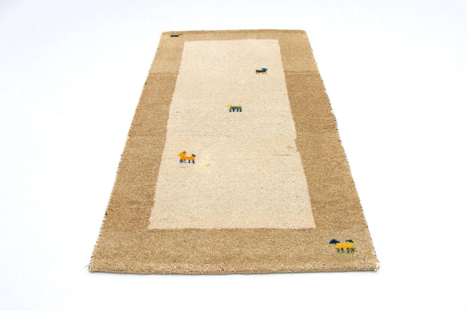 Tapis Gabbeh - Indus - 140 x 70 cm - beige