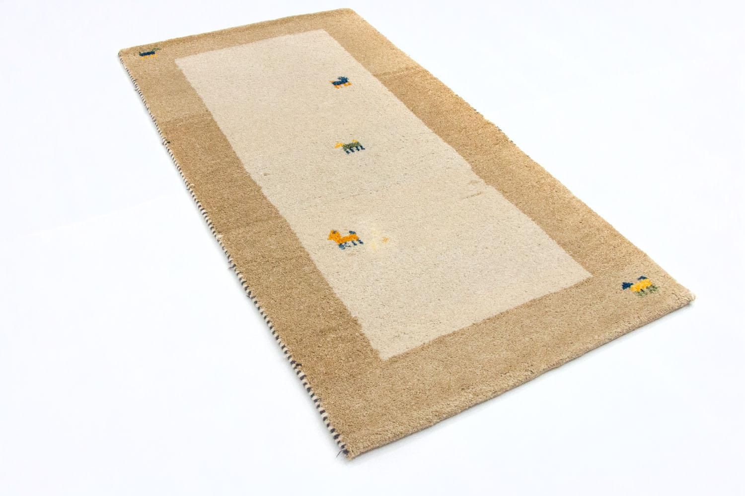Tapis Gabbeh - Indus - 140 x 70 cm - beige