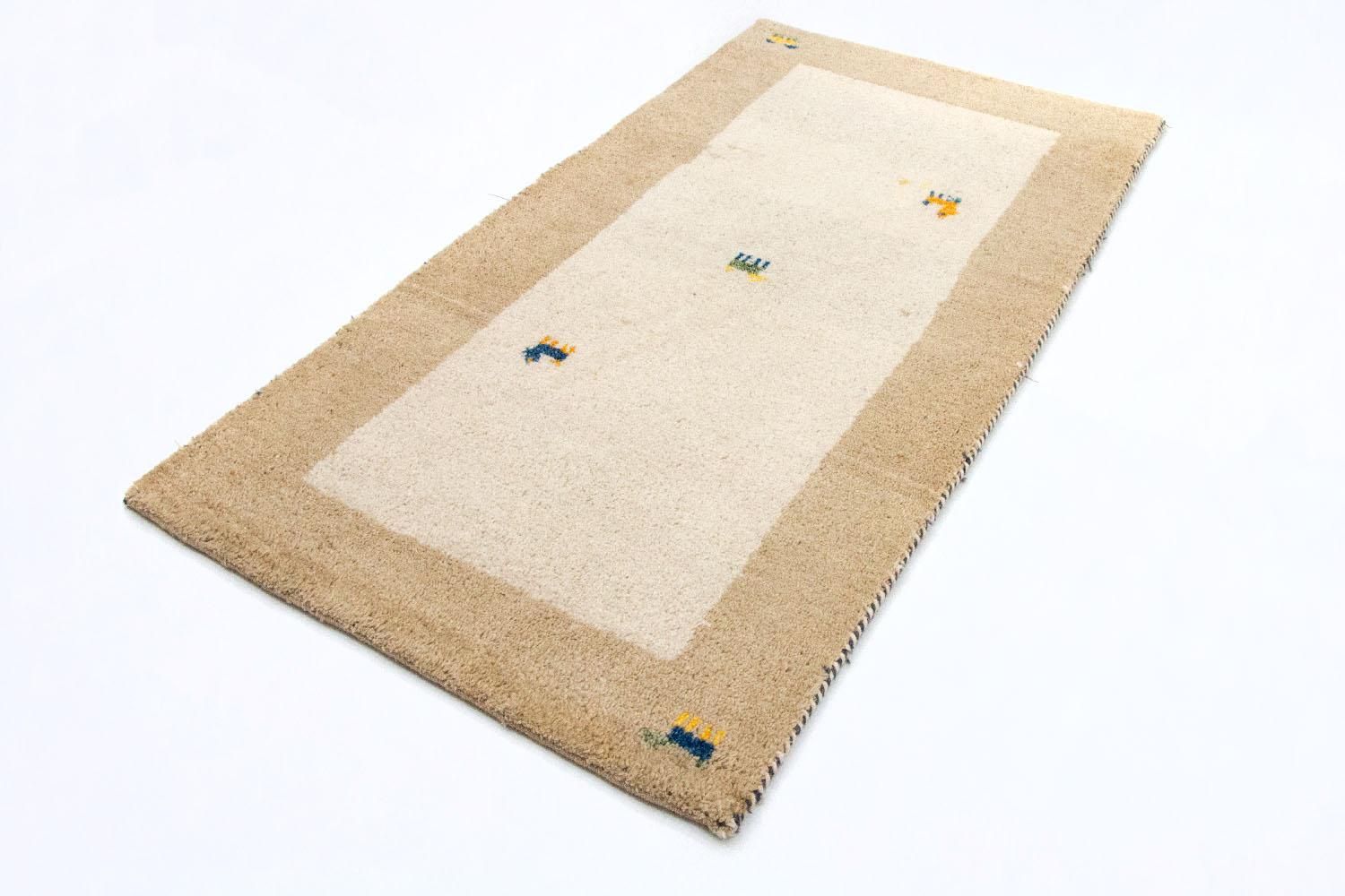 Tapis Gabbeh - Indus - 140 x 70 cm - beige