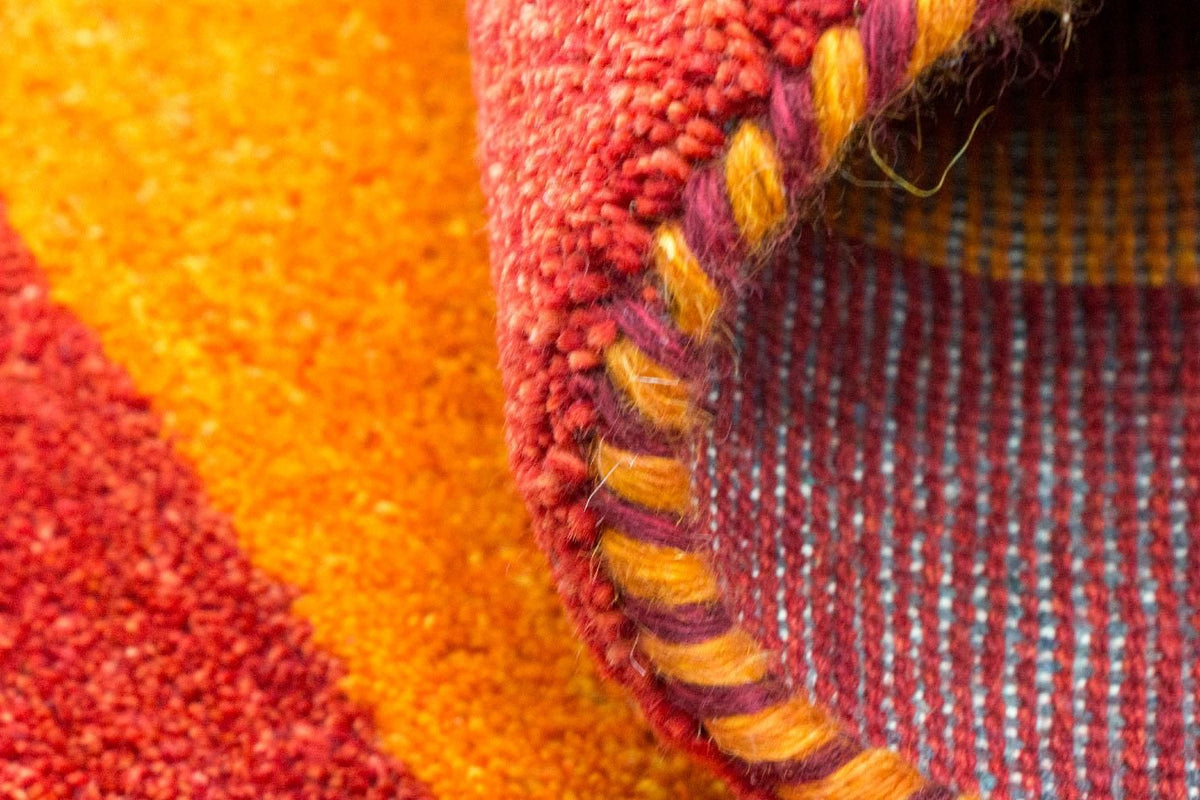 Tapis Gabbeh - Indus - 160 x 93 cm - orange