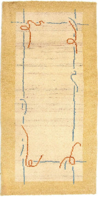 Tapis Gabbeh - Indus - 140 x 70 cm - beige