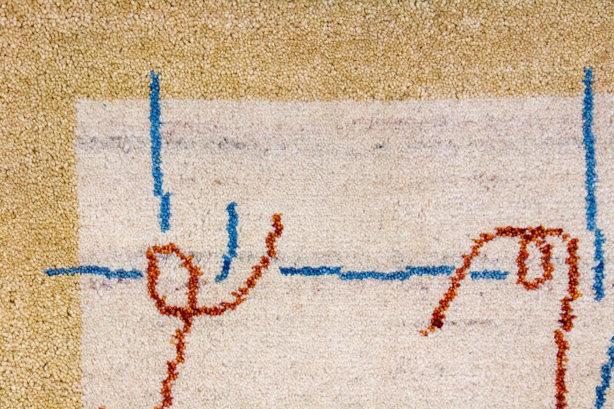 Tapis Gabbeh - Indus - 140 x 70 cm - beige