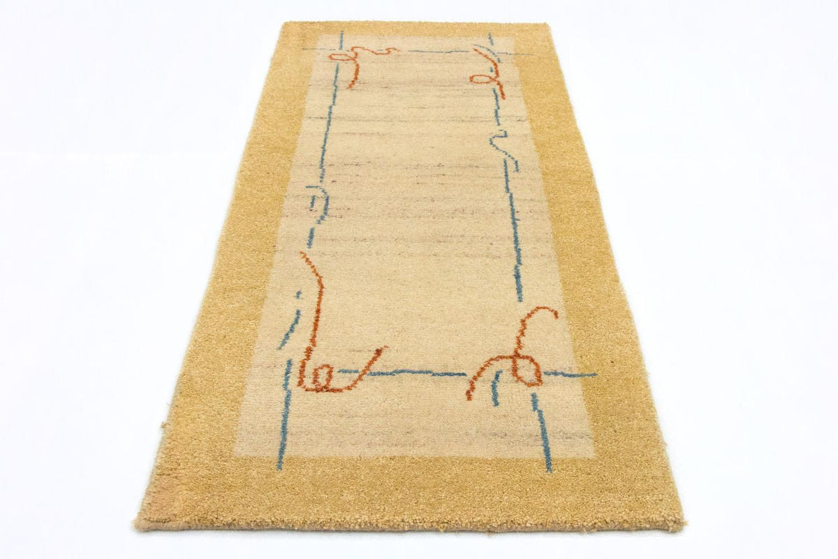 Tapis Gabbeh - Indus - 140 x 70 cm - beige