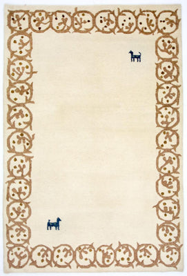 Tapis Gabbeh - Indus - 228 x 155 cm - beige