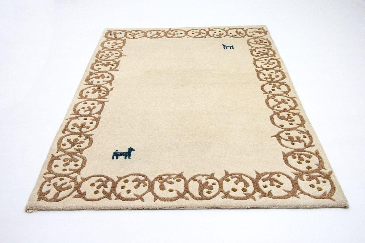 Tapis Gabbeh - Indus - 228 x 155 cm - beige