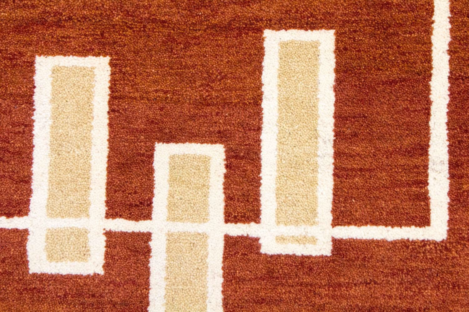 Tapis Gabbeh - Indus - 140 x 70 cm - rouille