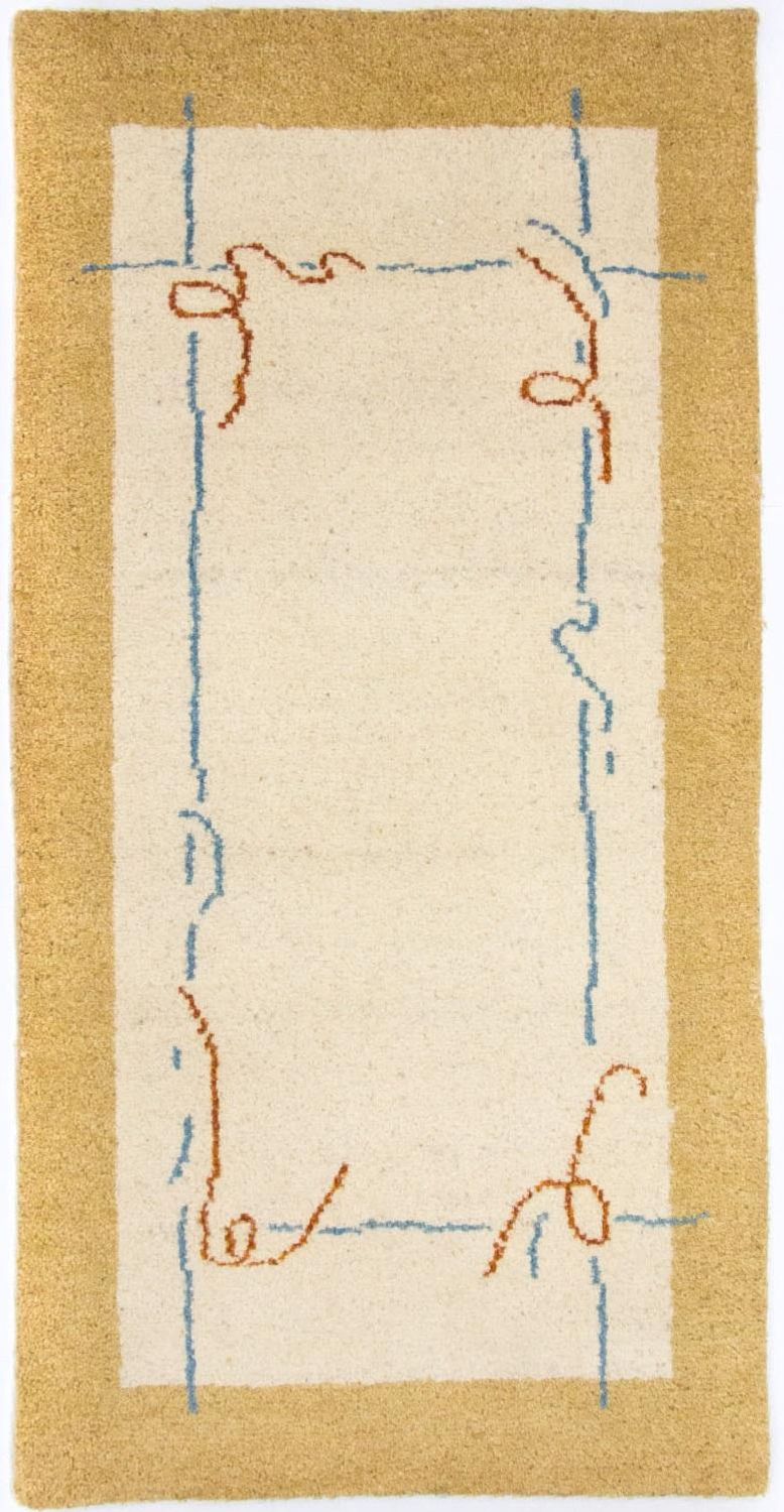 Tapis Gabbeh - Indus - 140 x 70 cm - beige