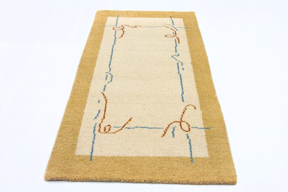 Tapis Gabbeh - Indus - 140 x 70 cm - beige