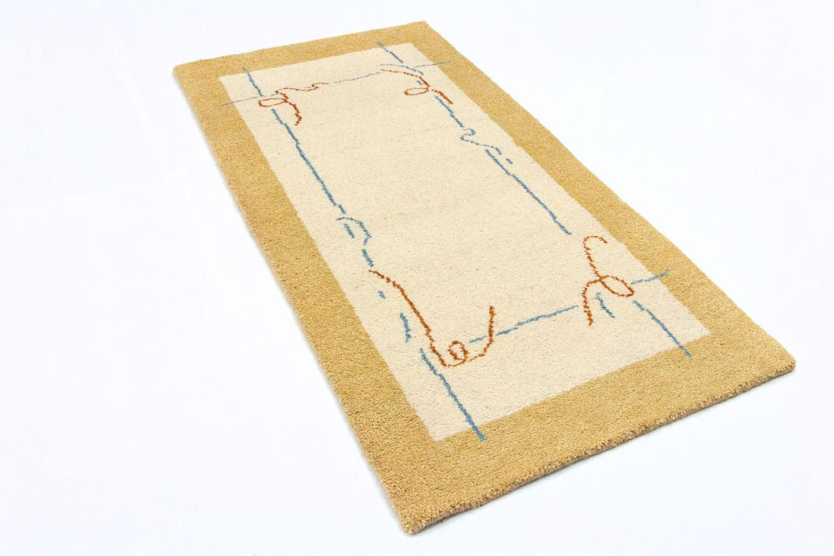 Tapis Gabbeh - Indus - 140 x 70 cm - beige