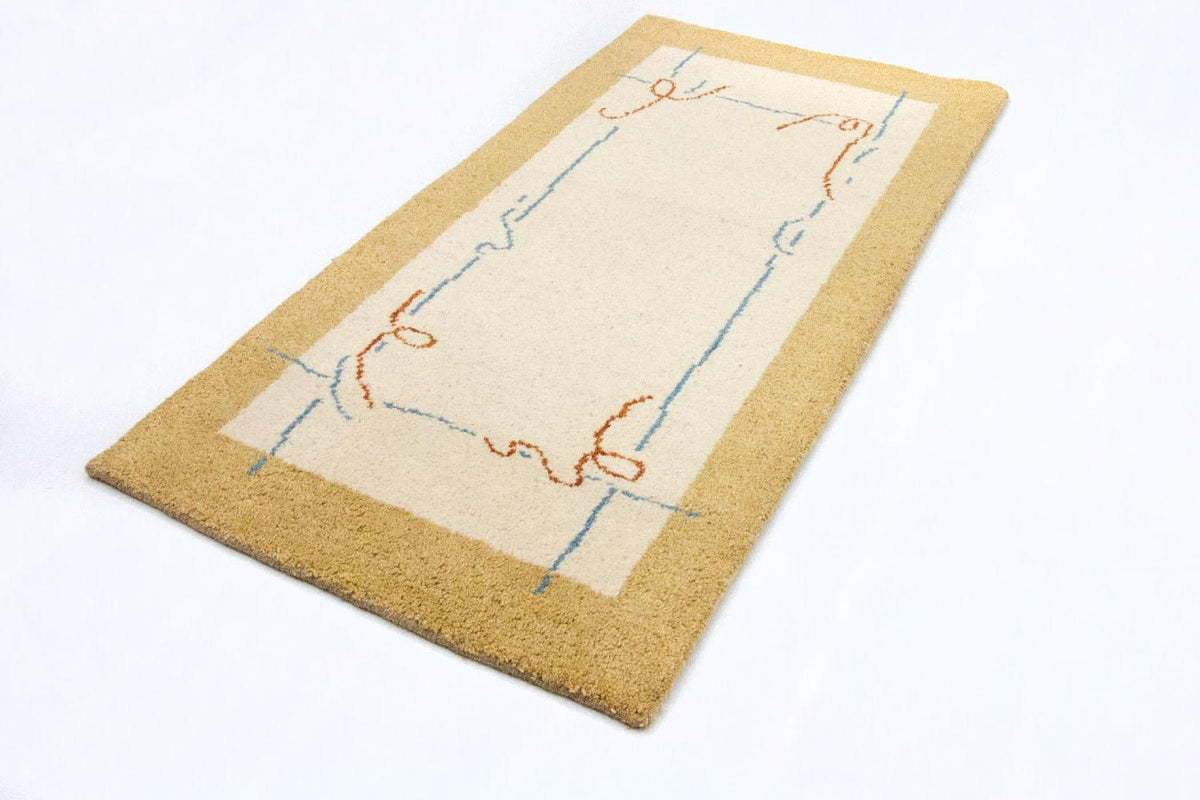 Tapis Gabbeh - Indus - 140 x 70 cm - beige