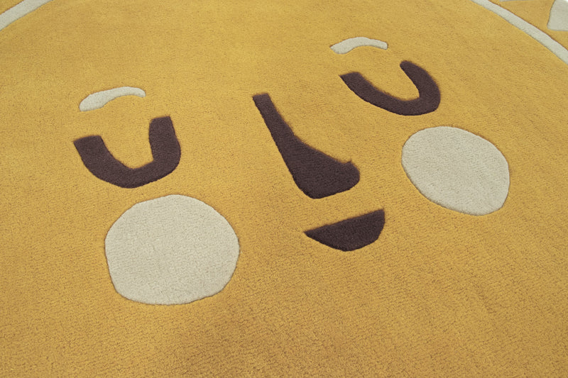 Soleil Tapis Enfant Rond