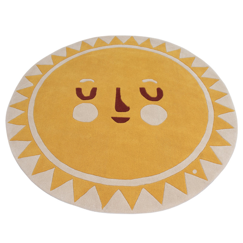 Soleil Tapis Enfant Rond